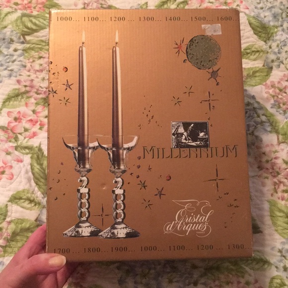 Commemorative Millennium candle holders - Picture 2 of 2